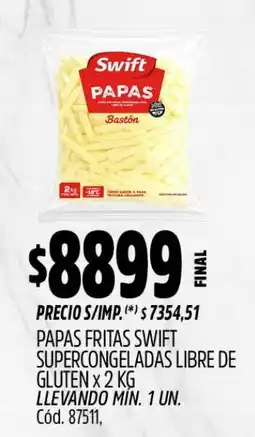 Supermercados Yaguar Swift papas fritas supercongeladas libre de gluten oferta