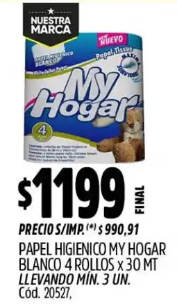 Supermercados Yaguar My hogar papel higienico blanco oferta