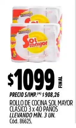 Supermercados Yaguar Sol mayor rollo de cocina clasico oferta