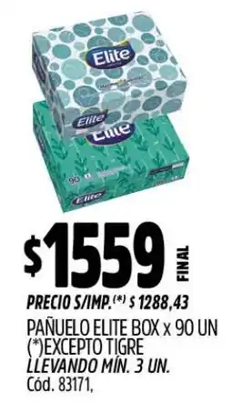 Supermercados Yaguar Elite pañuelo oferta