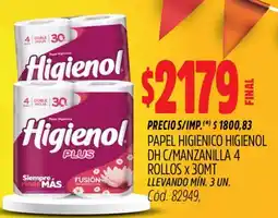 Supermercados Yaguar Higienol papel higienico higienol plus oferta
