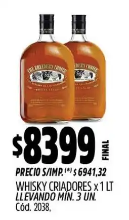 Supermercados Yaguar The breeder's choice whisky criadores oferta