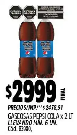 Supermercados Yaguar Pepsi cola oferta
