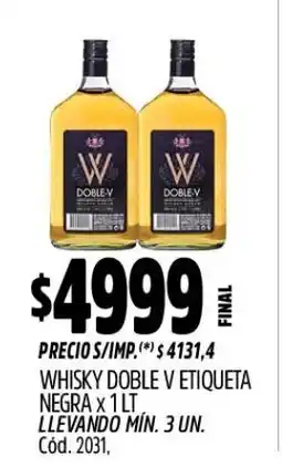 Supermercados Yaguar Doble v whisky etiqueta negra oferta