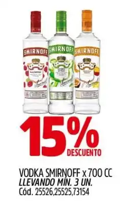 Supermercados Yaguar Vodka smirnoff oferta