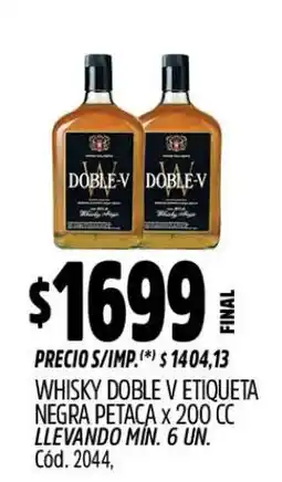 Supermercados Yaguar Doble v whisky etiqueta negra petaca oferta