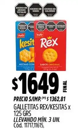 Supermercados Yaguar Rex galletitas / Kesit galletitas oferta
