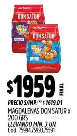Supermercados Yaguar Don satur magdalenas oferta