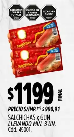 Supermercados Yaguar Salchichas oferta