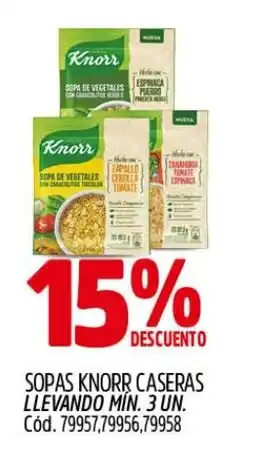 Supermercados Yaguar Knorr sopas caseras oferta
