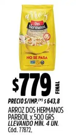 Supermercados Yaguar Dos hermanos arroz parboil oferta
