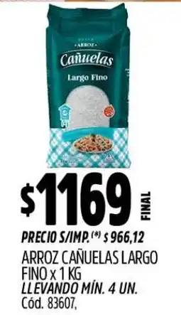 Supermercados Yaguar Cannelas arroz largo fino oferta