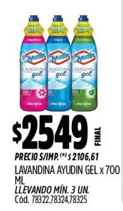Supermercados Yaguar Ayudin lavandina gel oferta