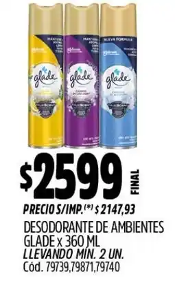 Supermercados Yaguar Glade desodorante de ambientes oferta