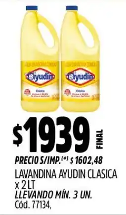 Supermercados Yaguar Ayudin lavandina clasica oferta