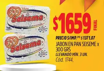 Seiseme jabon en pan