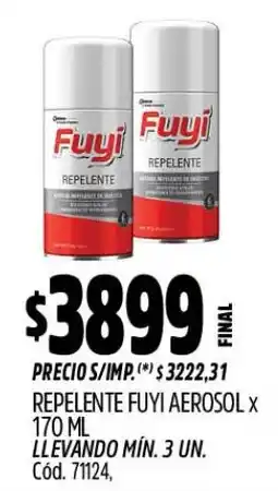 Supermercados Yaguar Fuyi repelente oferta