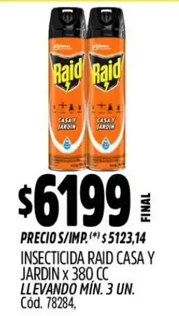 Supermercados Yaguar Raid insecticida casa y jardin oferta