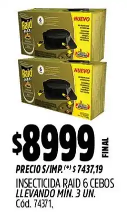 Supermercados Yaguar Raid insecticida 6 cebos oferta
