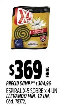 Supermercados Yaguar X-5 espiral x 5 sobre oferta
