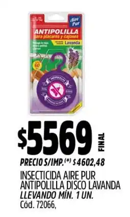 Supermercados Yaguar Aire pur antipolilla disco lavanda oferta