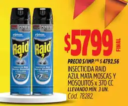 Supermercados Yaguar Raid insecticida raid azul mata moscas y mosquitos oferta