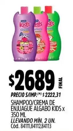 Supermercados Yaguar Enjuague algabo kids oferta
