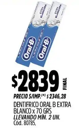Supermercados Yaguar Oral B dentífrico extra blanco oferta