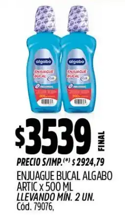 Supermercados Yaguar Algabo enjuague bucal oferta