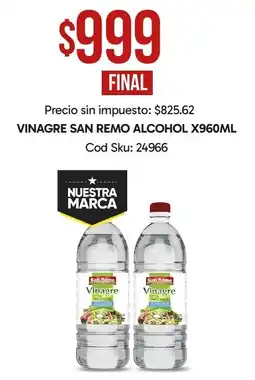 Supermercados Yaguar San remo vinagre alcohol oferta