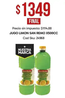 Supermercados Yaguar San remo jugo limon oferta