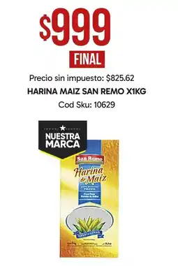 Supermercados Yaguar San remo harina de maiz oferta
