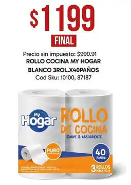 Supermercados Yaguar My Hogar rollo de cocina oferta