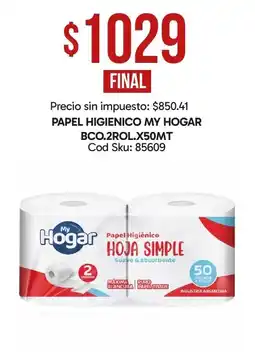 Supermercados Yaguar My Hogar papel higienico hoja simple oferta