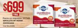 Supermercados Yaguar My Hogar servilletas blancas descartables oferta