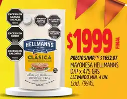Supermercados Yaguar Hellmann's mayonesa clásica oferta