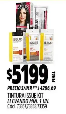Supermercados Yaguar Issue tintura kit oferta