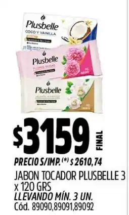 Supermercados Yaguar Plusbelle jabon tocadors oferta