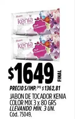Supermercados Yaguar Kenia jabon de tocador color mix oferta
