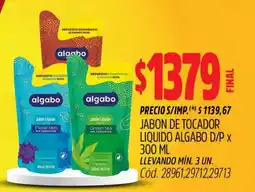 Supermercados Yaguar Algabo jabon de tocador liquido oferta