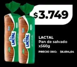 Supermayorista Vital Lactal pan de salvado oferta