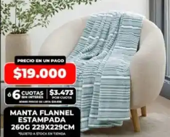 Manta flannel estampada