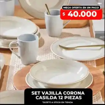Corona vajilla casilda