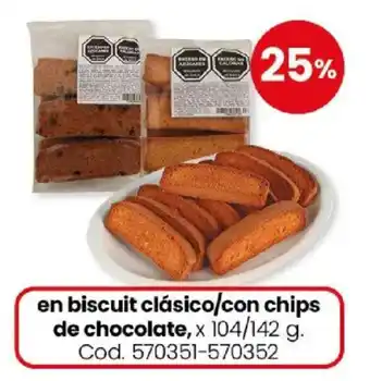 Biscuit clásico/con chips de chocolate