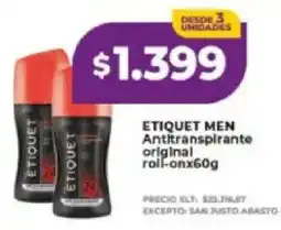 Supermayorista Vital Etiquet men antitranspirante original roll-on oferta