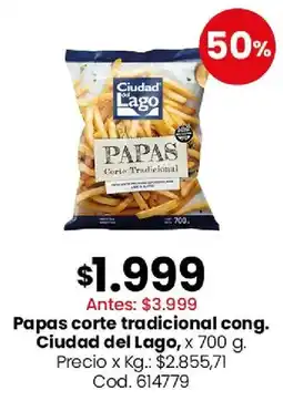 Coto Ciudad del Lago papas corte tradicional oferta