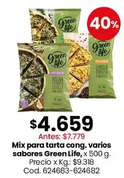Coto Green life mix para tarta cong. varios sabores oferta