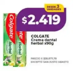Supermayorista Vital Colgate crema dental herbal oferta