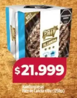 Supermayorista Vital Paty de cancha hamburguesas oferta