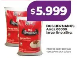 Supermayorista Vital Dos hermanos arroz 00000 largo fino oferta